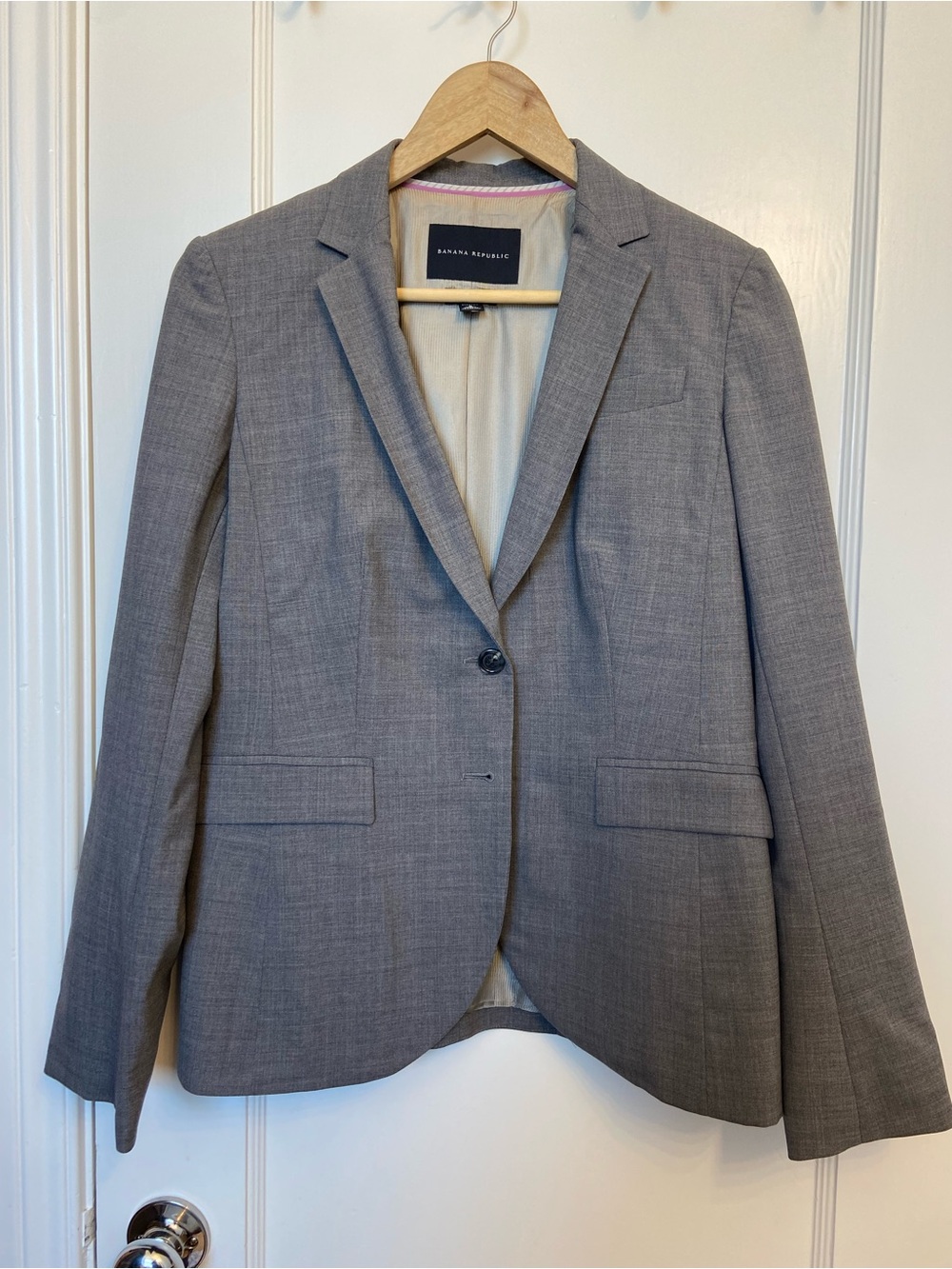 Banana Republic Gray Women's Single-Button Blazer Sz 8